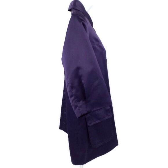 Simply Vera Vera Wang Purple Half Sleeve Button Front Dressy Jacket Womens Small - Picture 4 of 12